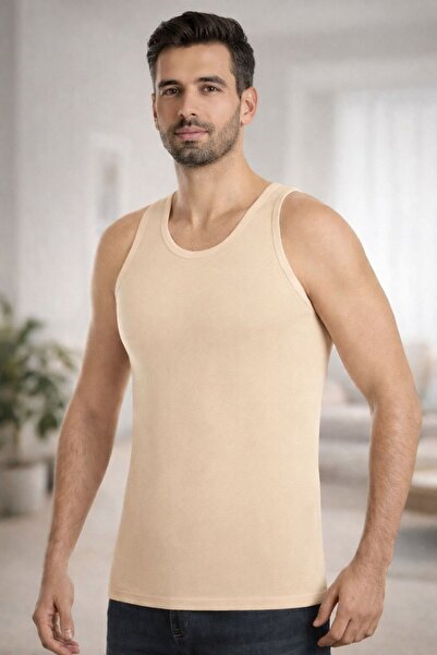 QULAT Invisible Skin Color Men's Tank Top – Soft Textured Bamboo Fabric Under...