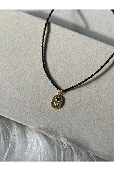 Charm Siyah Boncuk Kolye
