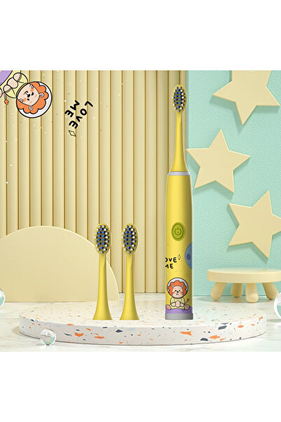 Choice11 Yellow-3PCS Children's Electric Toothbrush Color Cartoon Space Serie...