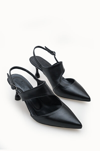 Riccon Pantofi de damă cu vârf ascuțit, cu toc subțire, cu spatele deschis 00...