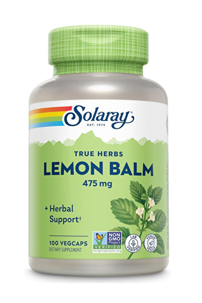 Solaray Lemon Balm 475 mg - Lemon Balm Capsules Supplement, Natural Herbal Su...