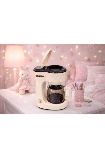 ela777 Gerçekçi Sesli Mini Kahve Makinası Işıklı Ve Müzikli 15,5x9x16,5 cm