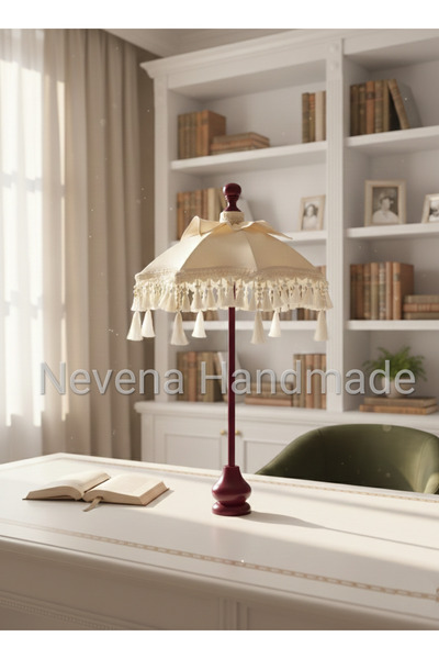 Nevena handmade Krem rengi Bali şemsiyesi