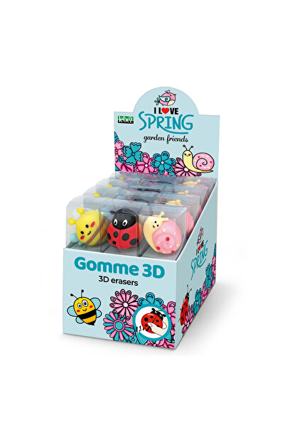 Lebez Garden Friends 3D eraser, 3 assorted models, price/1 pc.