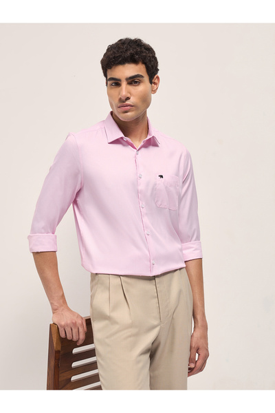 The Bear House By Styli Men's Printed Tailored Fit Formal Shirt