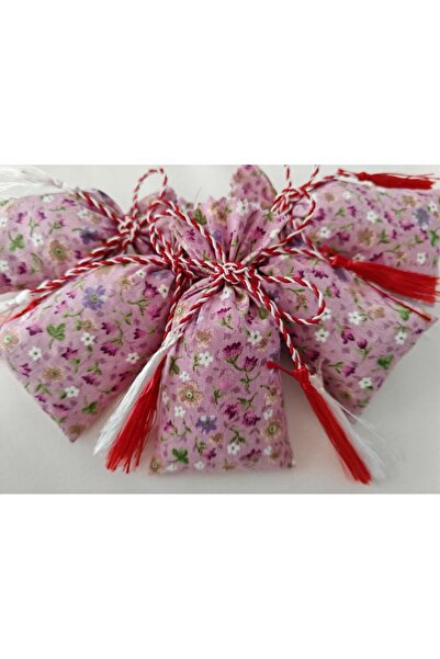 Generic (Unbranded) Set of 5 Lavender Scented Sachets - Pink Flowers Pattern