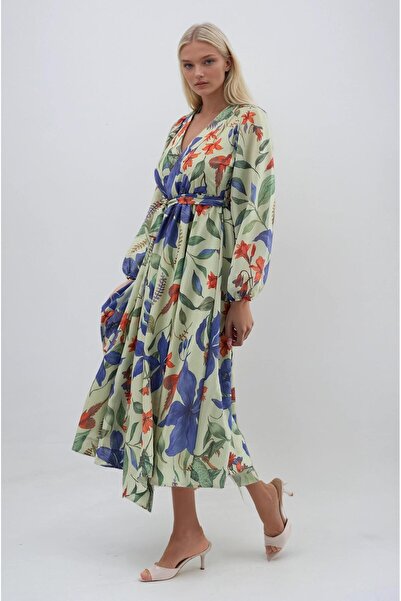 Lijuri Floral patterned wrap dress 2028