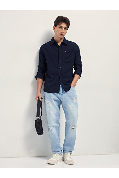 The Bear House By Styli Men Woven Textured Relaxed Fit Casual Shirt