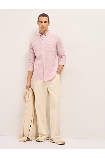 The Bear House By Styli Men Solid Cotton Linen Slim Fit Casual Shirt