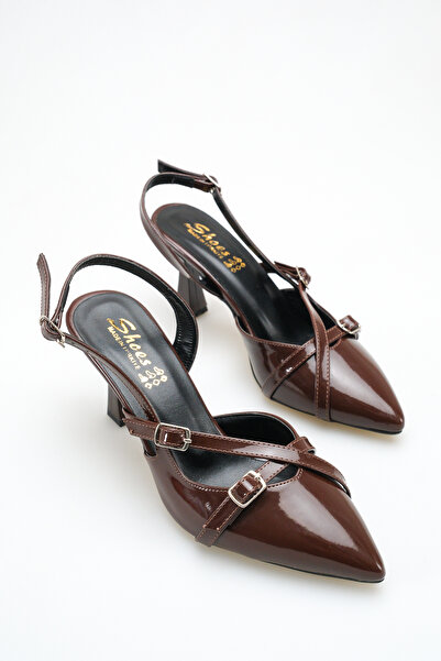 RİMES AYAKKABI Elara Çapraz Bantlı İnce Topuk Slingback