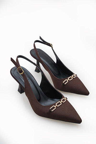 Riccon Pantofi de damă cu vârf ascuțit, cu toc subțire și spate deschis 00127...