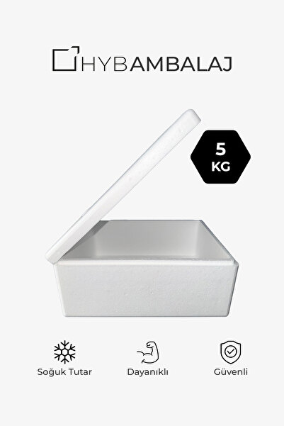 HYB AMBALAJ B-1 5KG Soğuk Zincir Strafor Köpük Kutu (39,5x29,8x18) - Isı Yalı...