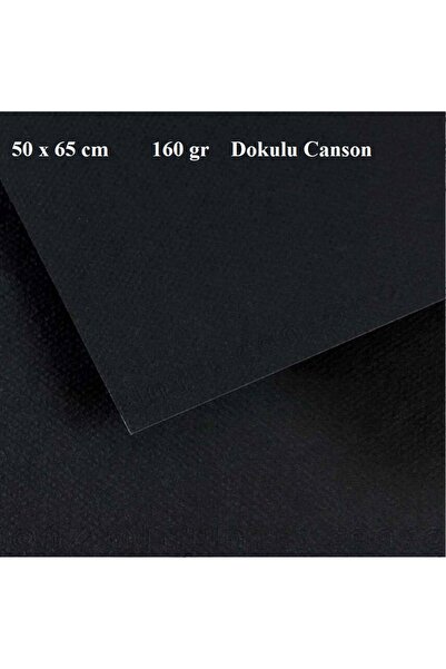 Canson DOKULU FON KARTONU 50x65 cm 160gr 425 NOİR (siyah) 1 ADET