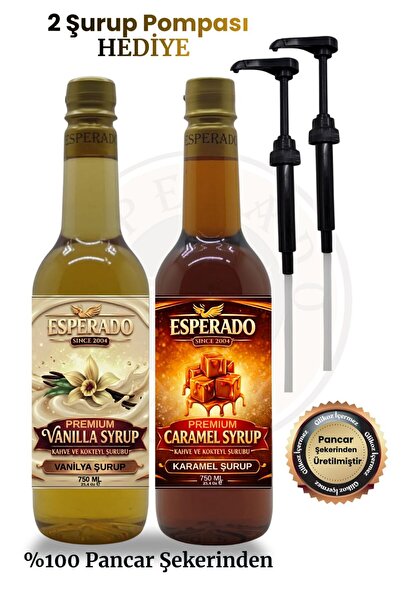 ESPERADO VANİLYA - KARAMEL AROMALI KAHVE ŞURUBU 750 ML X 2 ADET