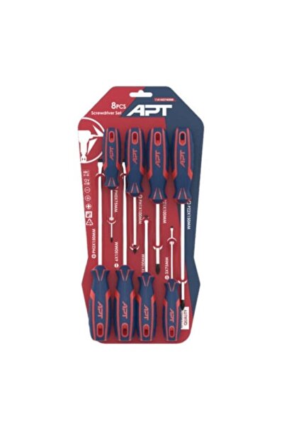 APT 8-Piece Screwdriver Set Rubber Handle Chinese