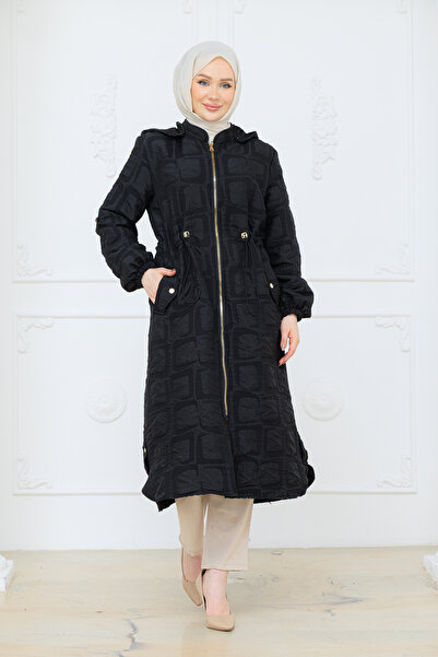 Pamuk Butik Women's Embossed Patterned Waist Tunneled Quilted Cap