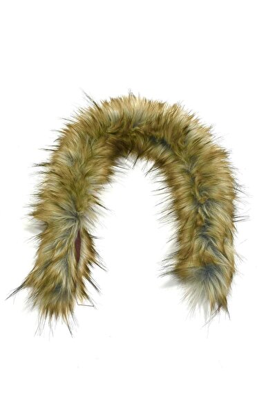 karantuhafiye هودي من الفرو / قماش مينك بلون الخردل / 70 سم