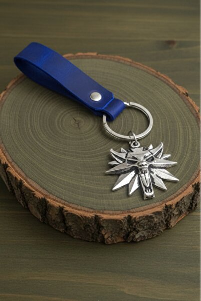 AB Takı Real Leather Keychain Wolf Design Genuine Leather Keychain Fashionabl...