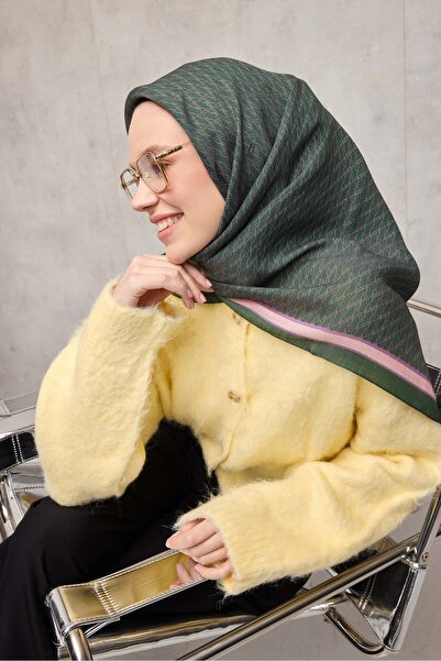 Silk Home Lorena - Silkhome Aura Viscose Blended Cotton Texture 90X90Cm Scarf...