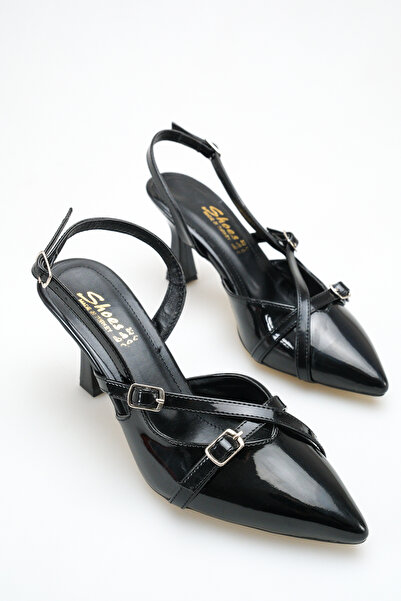 RİMES AYAKKABI Elara Cross-Strapped Thin Heel Slingback