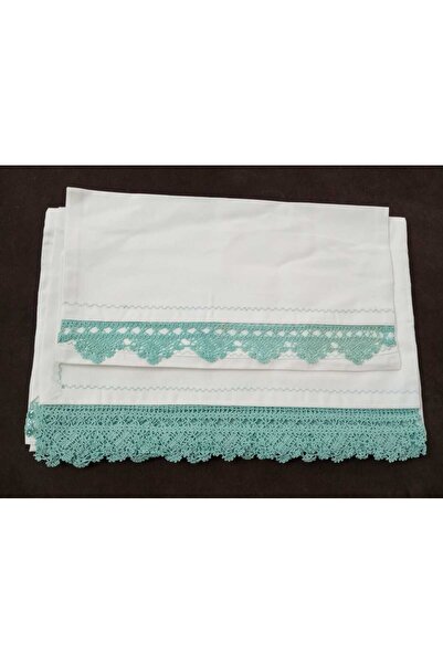 MOR TIRTIL Handcrafted Lace Embroidered Single Bed Sheet and Pillowcase Set, ...