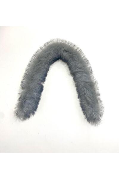 karantuhafiye Kapşon Kürkü / Gri / 70 cm