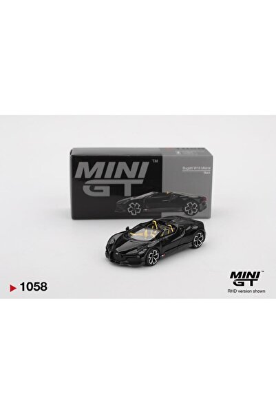mini gt 1058 Bugatti W16 Mistral Siyah 1/64 Model Araba