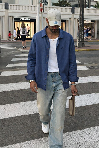 HOUSEOFGRIZZLY Premium Club Muslin Men's Linen Shirt