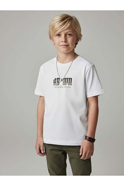 Zekids Tricou cu design imprimat pe spate pentru băieți