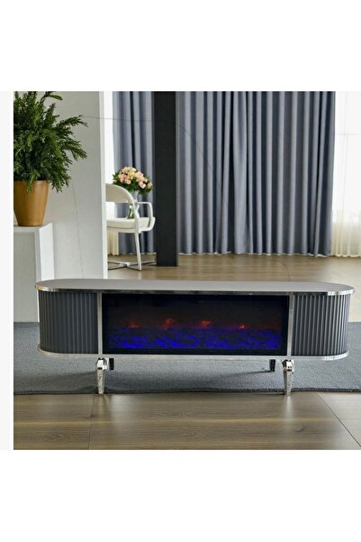 Alıcıoğlu Mobilya Şömineli Tv ünitesi