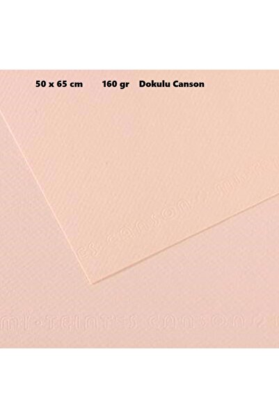 Canson DOKULU FON KARTONU 50x65 cm 160gr 103 AURORE (toz pembe tonu) 1 ADET