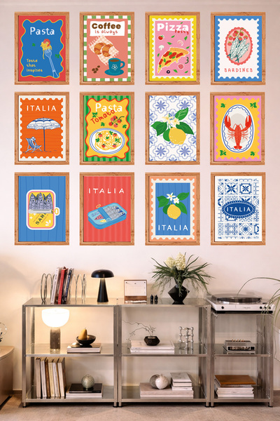 UNT Bucătărie cu aspect de cadru cu 12 rame |   Modern |   Set de pictură cu ...