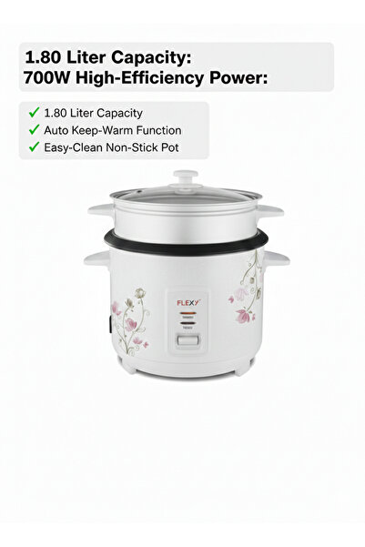 flexy 1.80L Electric Rice Cooker – Perfect for Every Home