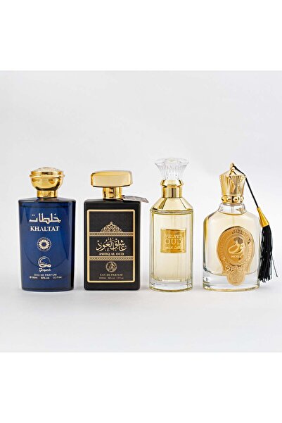 nouf Set of 4 Oriental Perfumes for Men & Women – Khaltat + Ashiq Al Oud + Ve...