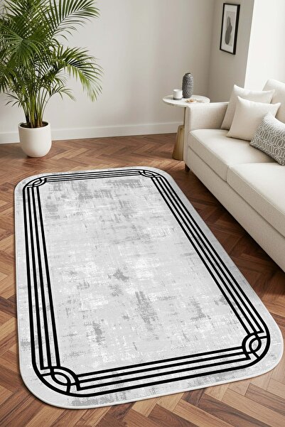 West Home Makinede Yıkanabilir Kaymaz Taban Leke Tutmaz Dijital Salon Halısı ...