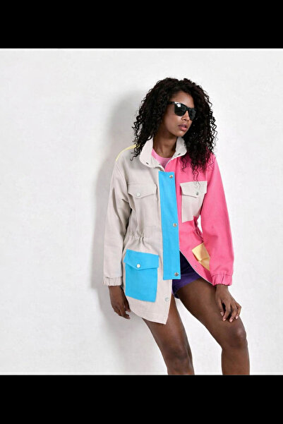 Hena Store Colorful Women's Denim Jacket