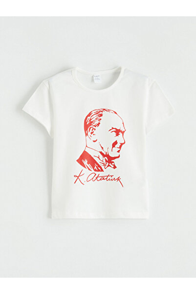 LC Waikiki تي شيرت بناتي مطبوع عليه ستايل ساهايبرز زيرو روبا ياكا أتاتورك من ...