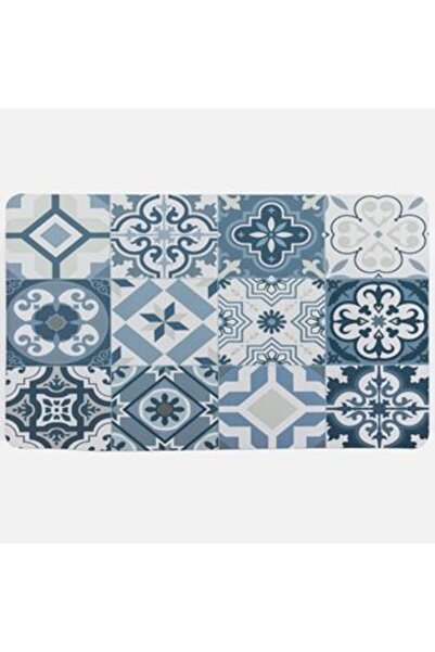 OEM Super Absorbent Bath Mat Blue Gray 80 x 50 cm