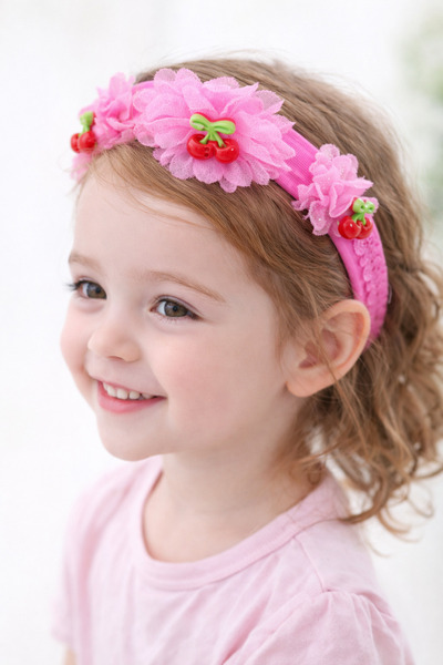 MakeWell تاج فتاة مزين بزهور الكرز من رينجاريك - تاج أرجواني، إكسسوار لعيد ال...