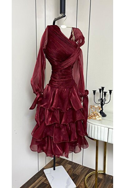 alweshah alahmar crinkle dress