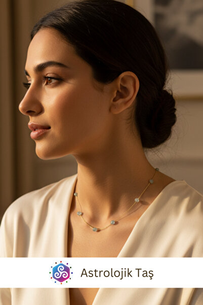 astro stone قلادة من حجر الأكوامارين الطبيعي - كريستال علاجي مقطوع على شكل تي...