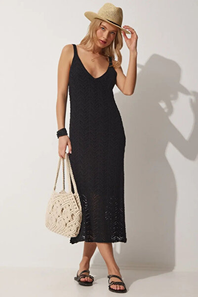 Hollyhocks Strappy Openwork Summer Knitwear Dress