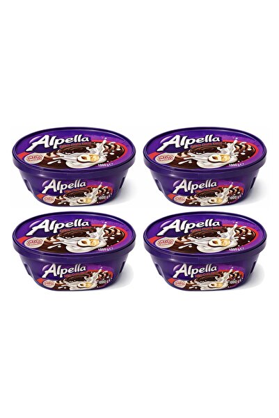 Alpella Kakaolu Fındıklı Krem Çikolata 1000 gr x 4 Adet