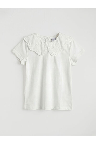 LC Waikiki Tricou pentru fete cu guler ecru pentru bebeluși