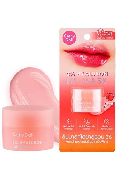 Cathy Doll Peach Lip Mask | 2% Hyaluronic Acid | Deep Moisturizing & Plumping...