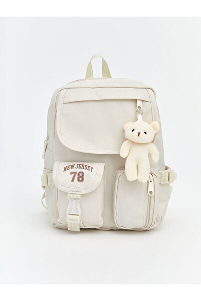 LC Waikiki Bej New Jersey cu imprimeu Fată rucsac