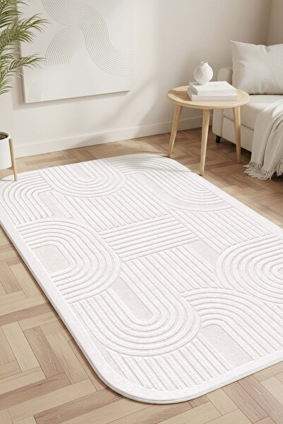 West Home Makinede Yıkanabilir Kaymaz Taban Leke Tutmaz Dijital Salon Halısı ...