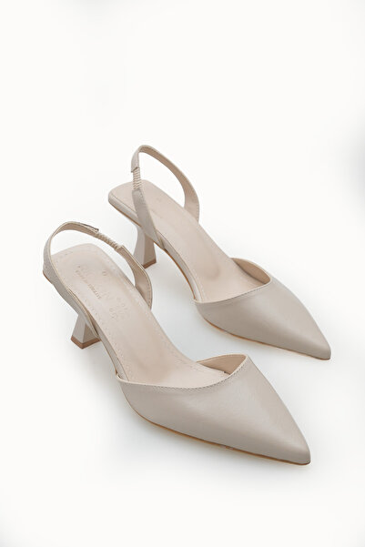 Riccon Women's Pointed Toe Open Back Thin Heeled Shoes 001206 Ten Rustic