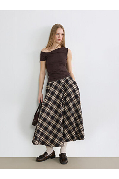 LC Waikiki Sparkling Choices by Shining Store A-Line Embroidered Skirt with Z...