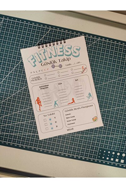 beticraft Fitness Takip Çizelgesi, Not defteri, Planlayıcı, Spiralli not deft...